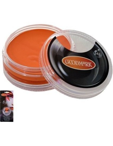 Maquilhagem à base de água 14g laranja - de alta qualidade, ideal para Carnaval, festas temáticas e eventos especiais.
